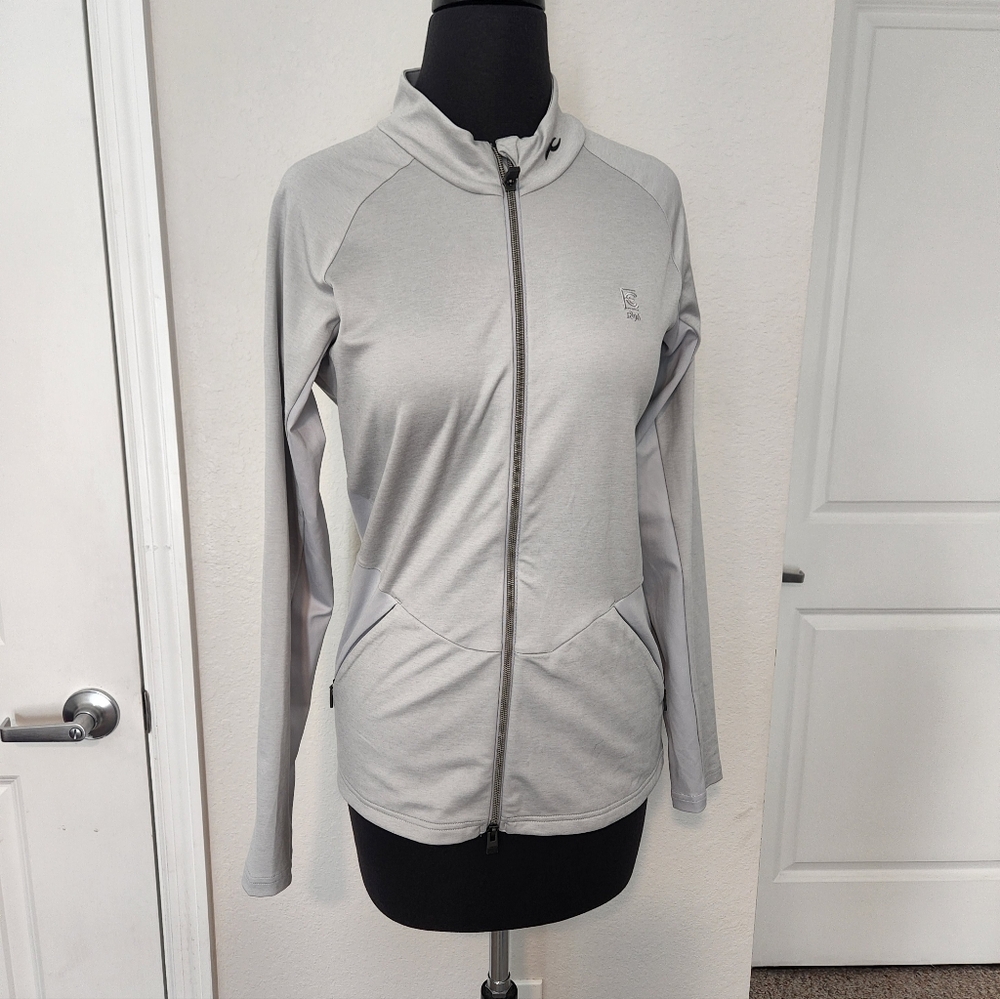 Women's Gray Full-Zip Top
